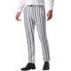 thumbnail image 5 of Pantalones de patrón irregular Inspire Chic para hombre, pantalones de bloque de color con frente plano, 32 blanco, 5 of 6
