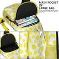 thumbnail image 4 of Bright Yellow Lemon Print Sling Backpack, Cute Summer Fruit Design Crossbody Daypack with Retro Vintage Floral Patterns, Lightweight and Adjustable Strap, 4 of 6