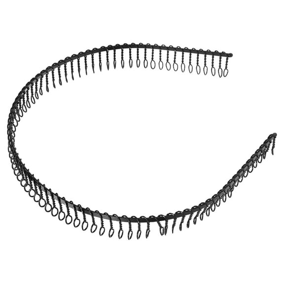 HOOWIFFY Hair Headbands Metal Teeth Comb Headband for Elder Women 1Set