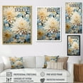 thumbnail image 4 of Designart "Blissful White And Blue Mums In The Garden II" Mums Floater Framed Wall Decor, 4 of 5