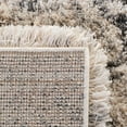 thumbnail image 6 of SAFAVIEH Iceland Wade Chevron Shag Area Rug, Cream/Grey, 6'7" x 6'7" Square, 6 of 7