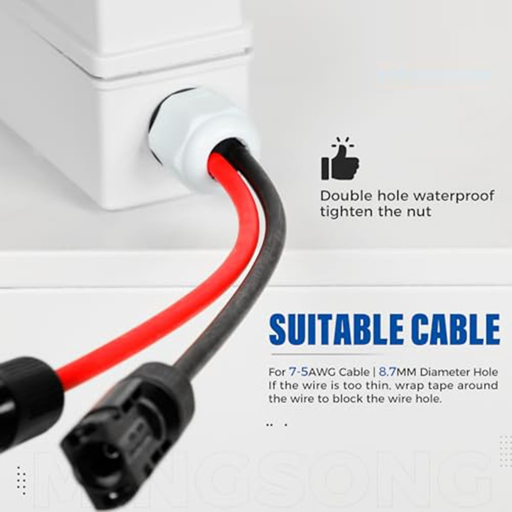 Solar Panels Disconnect Switch DC 400V 2 Poles Outdoor Circuit Breaker Box IP65