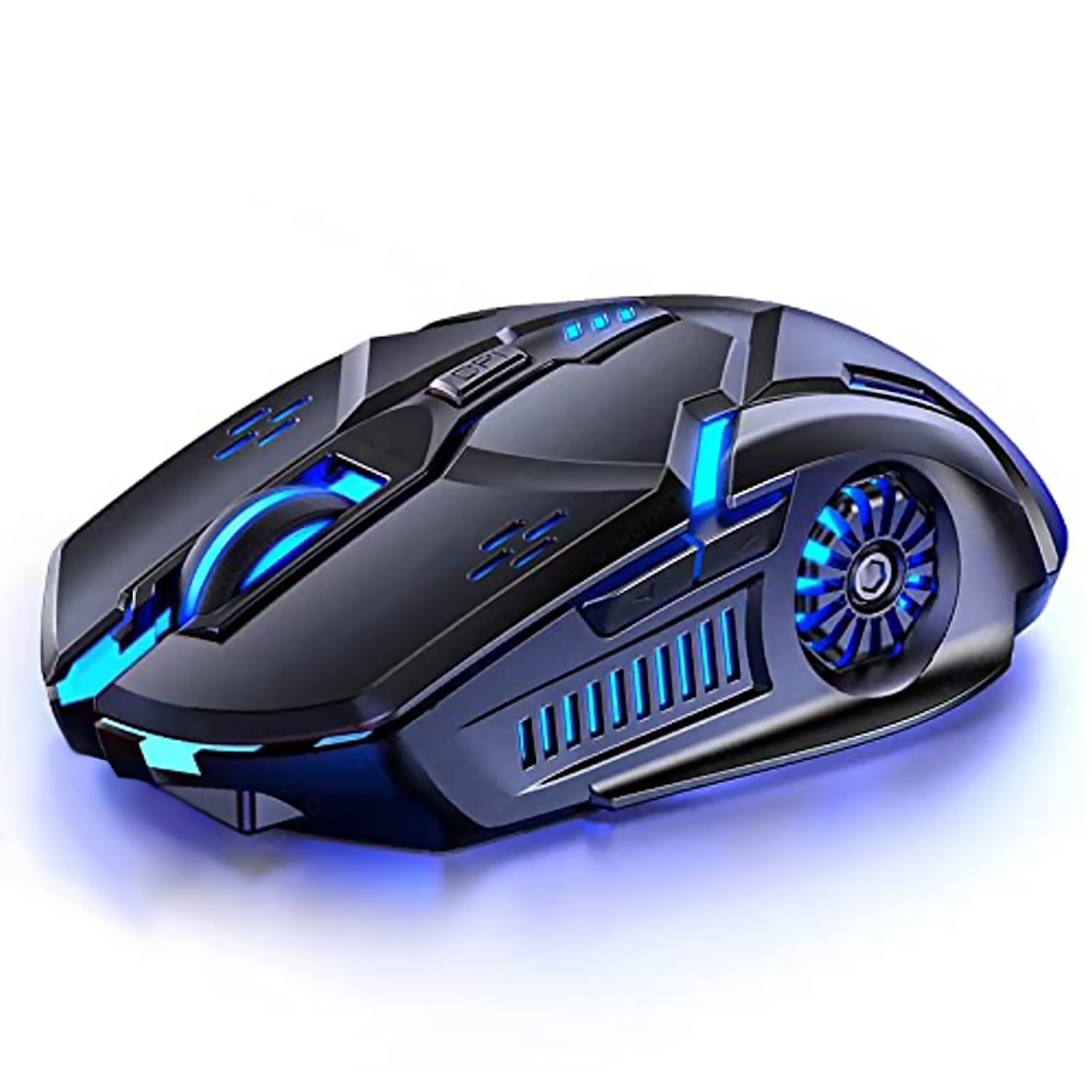 JOUALY Wireless Gaming Mouse, 2.4 GHz with USB Receiver -Chargeable Portable Silent Wireless Mouse with 4 Adjustable DPI for Laptop, Mac, MacBook, Android, PC(Black)