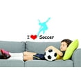 thumbnail image 1 of I Love Soccer Sports Girl With Ponytail Heart Vinyl Wall Decal Sticker 20x20 Inches, 1 of 1