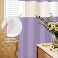 thumbnail image 4 of No Hook Shower Curtain, Pure Lavender Purple Shower Curtains for Bathroom with See Through Top Window, Modern Solid Color Minimalist Art Waterproof & Washable Bath Curtain Standard 72"x72", 4 of 9