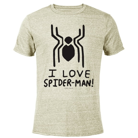 Marvel Spider-Man: No Way Home I Love Spider-Man - Short Sleeve Blended T-Shirt for Adults – Customized-Yellow