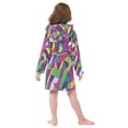thumbnail image 7 of FORMRS Kids Bathrobe Unisex Hooded Robe Toddler Pajamas Sleepwear, Size 10-12T, Colorful Plaid, 7 of 7