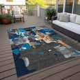 thumbnail image 6 of Addison Rugs Chantille Indoor/Outdoor Transitional Abstract Charcoal Washable Rectangle Rug, 2'6" x 3'10", 6 of 6