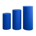 thumbnail image 5 of HOMYL 3Pcs Cylinder Pedestal Covers Backgrounds for Wedding Graduation Anniversary dark blue, 5 of 8