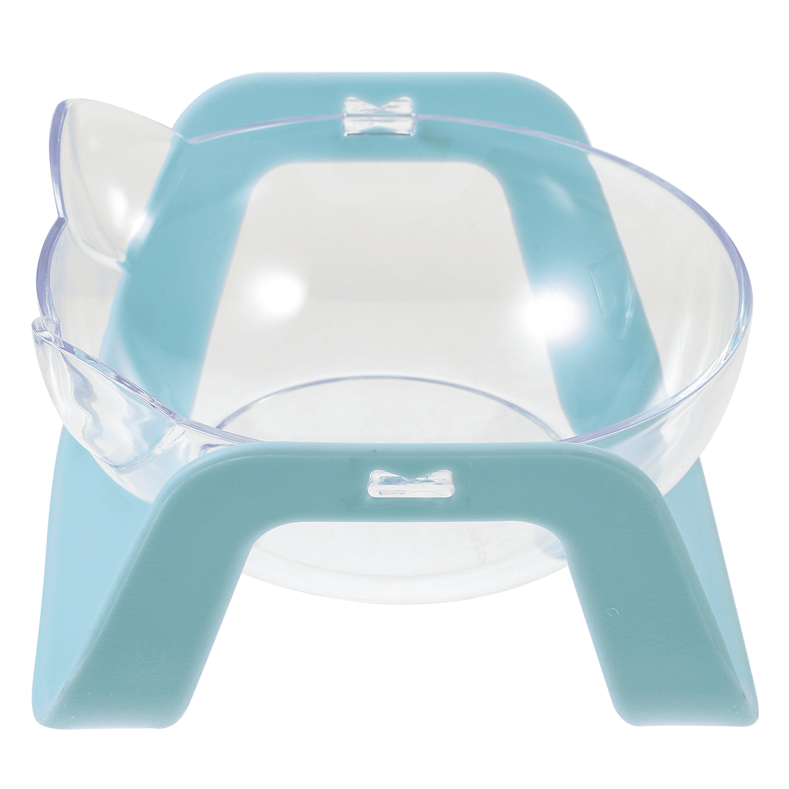 ELAYARD Adjustable Transparent Cat Feeding Bowl with Elevated Design for Comfortable and Healthy Pet Eating