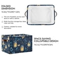 thumbnail image 2 of Yayeee 2 Pack Canvas Storage Basket with Handles for Shelves Fabric Bins Closet Organizer, Blue Fireflies Pattern, 2 of 8