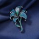 thumbnail image 1 of Broche de flor de cristal austriaco para mujer,Broche de camelia de satén de seda blanca, 1 of 3