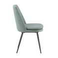 thumbnail image 5 of Weston Home Aurthur Upholstered Dining Chairs, Set of 2, Pale Blue Chenille, Black Legs, 5 of 9