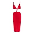 thumbnail image 4 of Traje de baño de tres piezas de bikini cómodo de nailon de color sólido para mujer Traje de baño de tres piezas para mujer OAVQHLG3B Store  lin121212, 4 of 4
