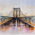 thumbnail image 2 of Atelier B Art Studio 20x20 Gold Ornate Wood Framed with Double Matting Museum Art Print Titled - Colorfull Brooklyn Bridge, 2 of 4