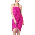 thumbnail image 2 of HAPPY BAY Women's Beach Swimsuit Sarong Wrap Swim Cover up Bikini Wraps Summer Pareo Coverups for Women Beachwear One Size Magenta, Tie Dye, 2 of 5