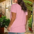 thumbnail image 4 of ZQUUVOU V Neck Basic T Shirts For Women V Neck Solid Color Casual Loose Fit Tee Shirt Pink, 4 of 8