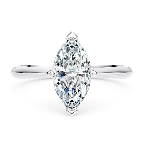 SparklingSplendor 1.3 Ct Marquise Cut Moissanite Solitaire Engagement knife-edge Ring for Women in 925 Sterling Silver
