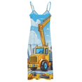 thumbnail image 4 of Excavator Construction Vehicle Truck Sleeveless Dress Women's Luxury Party Dress Birthday Dresses for Women, 4 of 6