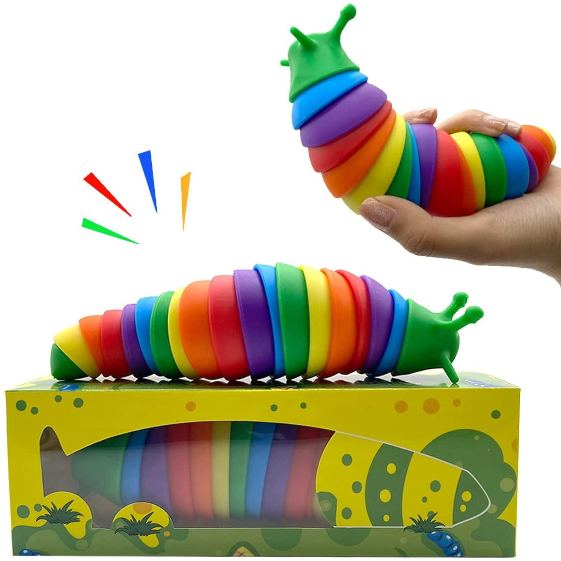 Brinquedo Anti-stress Fidget Toy Slug 3D Lagarta Lesma Articulada  Recarregue suas Energias - JJT Importadora - Pop It Fidget - Magazine Luiza