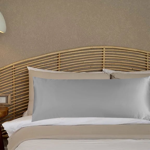 Satin Body Pillow Pillowcase for Hair and Skin - Zipper Long Pillow Case, Silk Satin Cooling & Super Soft Body Pillow Case Cover, Gifts for Women or Men, 20x54 Inches