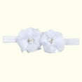 thumbnail image 2 of Odeerbi Baby Girls Elastics Hair Bows Headband Toddler Cute Bowknot Flower Headdress Solid Color Hair Accessories White, 2 of 4