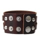 thumbnail image 3 of Cinturón de Cuero Ancho Sunnimix para Hombres y Mujeres Joyería Marrón Pulsera de Correa Multicapa, 3 of 7