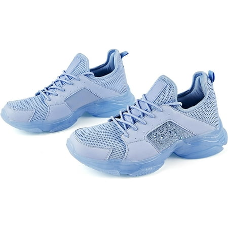 

QWZNDZGR Womens Cushion Athletic Running Shoes Lace Up Casual Slip On Comfort Mesh Tennis Walking Fashion Sneakers
