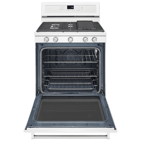 KitchenAid - 5.8 Cu. Ft. Self-Cleaning Freestanding Gas True Convection Range with Even-Heat - White