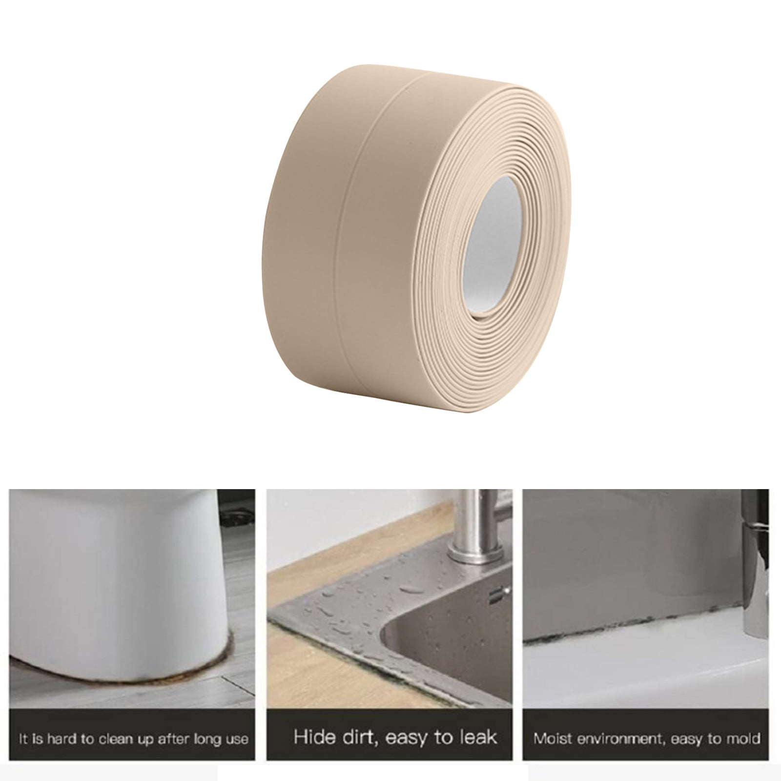 Caulk Strip Waterproof Caulking Tape PVC Caulk Strip for Bathtub