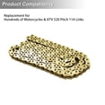 thumbnail image 2 of O-Ring Drive Chain Fits for Universal Motorcycle ATV 520 Pitch 114 Links Gold, 2 of 5