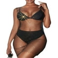 thumbnail image 3 of MesaSe Women Sexy See Through Mesh Dress Rhinestone Fishnet Bikini Swimsuit Cover Up Rave Festival Club Midi Dress, 3 of 5