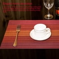 thumbnail image 2 of PVC Placemats Set of 6 for Dining Table Washable Woven PVC Placemat Non-Slip Heat Resistant Kitchen Dining Table Mats, 2 of 9