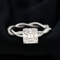 thumbnail image 2 of Asscher Cut Moissanite Solitaire Engagement Ring (8 mm, 3.25 CT, D-VSI Quality), 14K White Gold, US 9.75, 2 of 8