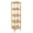 Natural wood color, variant on 5-Tier Natural Wood Bathroom Shelf 57in, Narrow Freestanding Slatted Storage Rack Organizer for Towels Plants Entryway, Wood