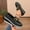 #145-Black, variant on Women's Casual Slip-On Round Toe Bean Shoes - Comfortable Low-Cut Ballet Flats with Wedge Heel for Daily Wear