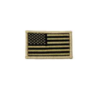 Vintage USA Flag Patches for Uniform Military Patriotic Gold Border 2x3”