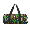 thumbnail image 2 of Haiem Cute Hedgehogs Cactus Blue Pattern Gym Bag for Women Men, Waterproof Travel Duffel Bags, Personal Item Travel Bag Weekender Bag with Shoes Compartment & Wet Pocket, 2 of 8