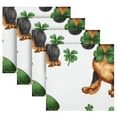 thumbnail image 5 of Qxltty St Patricks Pattern Of Dachshund in A Shamrock Hat Napkins 20×20in Perfect for Parties Dinners Weddings Cocktail Housewarming Cloth Napkins Set of 6, 5 of 8