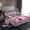 Pink 418, variant on Manfei Cheerleading Twin Sheet Sets,Cheeleader Gifts Twin Fitted Sheet,Preppy Dancer Flat Sheet,Lightweight Room Decor,3-Piece