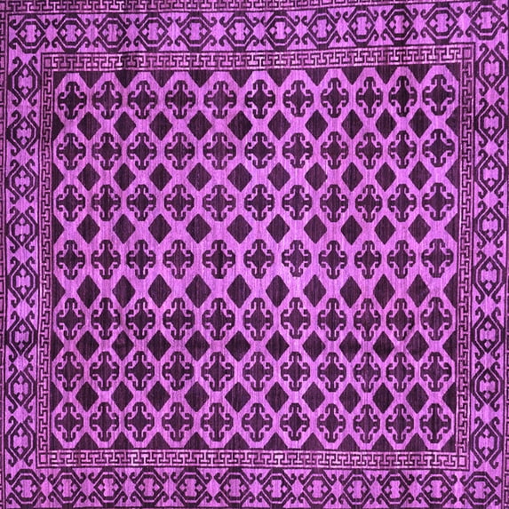 Ahgly Company Indoor Square Southwestern Purple Country Area Rugs, 6' Square