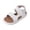 White, variant on Win s Way Boys' Soft Sole Sandals, Adjustable Strap Breathable, Toddler Kids 1-6 Years, Black