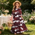 thumbnail image 7 of Mifsaly Summer Dresses for Girls Camo Print Short Sleeve Tiered Maxi Dress Lightweight Flowy Casual Vacation Sundress with Pockets, 7 of 7
