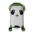 thumbnail image 2 of TUCCI Italy Kids Panda Ride-On Suitcase for Children, Hard Shell, Lightweight Carry-On With Wheels - Apple Green, 2 of 7