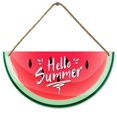 thumbnail image 1 of Eveokoki Watermelon Door Sign Hello Summer Door Hanger Wood Front Door Wreath Decor Wall Hanging Housewarming Gift Home Decor, 1 of 5