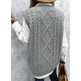 thumbnail image 5 of DOKOTOO Women's Gray Loose Fit Solid Color Sweater Vest Trendy Sleeveless Pullover, 5 of 11