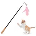 thumbnail image 3 of Jouets de Baguette de Chat, Poignée en Rondins Design Ergonomique Rétractable Baguette de Chat Teaser Plume de la Nature avec Cloche pour Chaton pour Chaton, 3 of 8