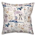 thumbnail image 2 of Creative Products Watercolor Dog Flowers 3 16 x 16 Spun Poly Pillow, 2 of 3