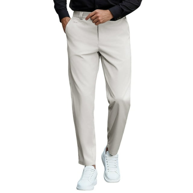 Versatile Classic Solid Color Casual Trousers for Everyday Wear with Functional Side Pockets and Relaxed Fit Suitable for Spring and Autumn Comfortable and Durable Men’s Chino Pants