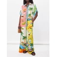 thumbnail image 3 of Women's Casual Two-Piece Set Floral Print Shirt and Pants Set, 3 of 7